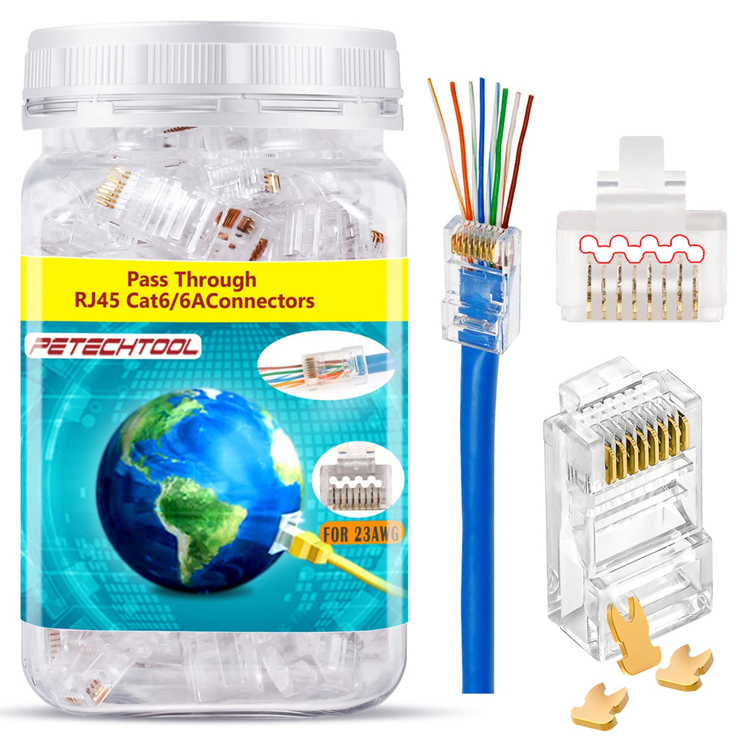 CAT6A RJ45 Clear Connectors