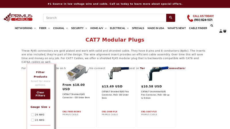 CAT7 Modular Plugs