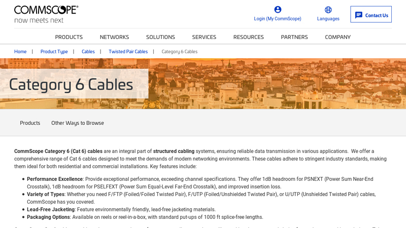 Category 6 Cables