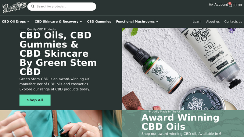 CBD Oils, CBD Gummies & CBD Skincare By Green Stem CBD