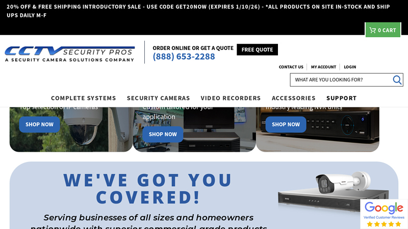 CCTV Cameras & Security Camera Systems