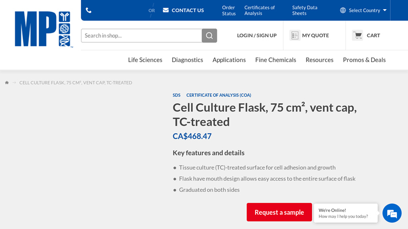 Cell Culture Flasks, 75 cm²