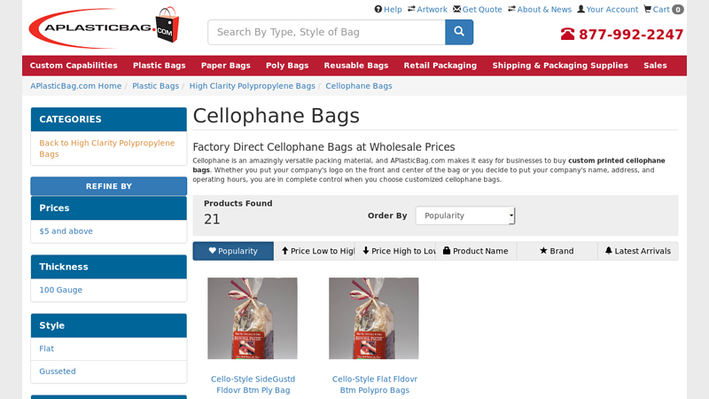 Cellophane Bags Manufacturer & Wholesale