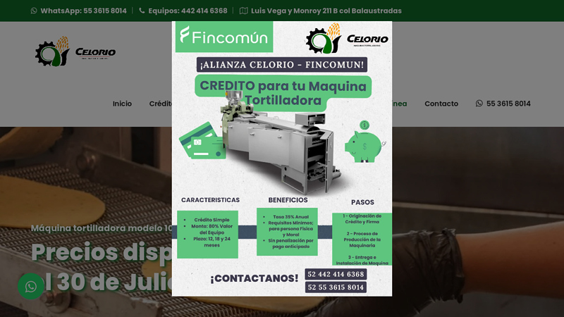 Celorio / Tortilladoras de maíz.