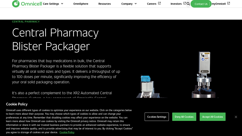 Central Pharmacy Blister Packager