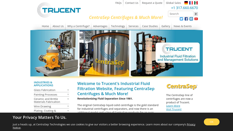 CentraSep: Centrifuge, Separation, Filtration, Liquid