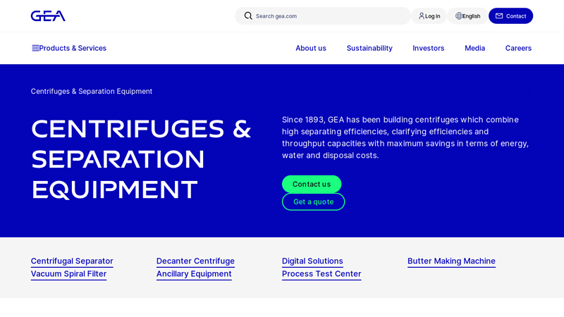 Centrifuges & Separation Equipment