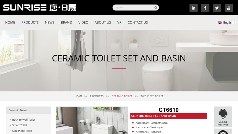 ceramic toilet set and basin