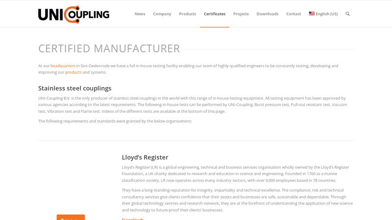 Certified Manufacturer pipe couplings