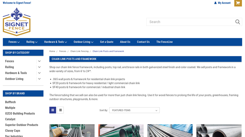 Chain Link Posts and Framework