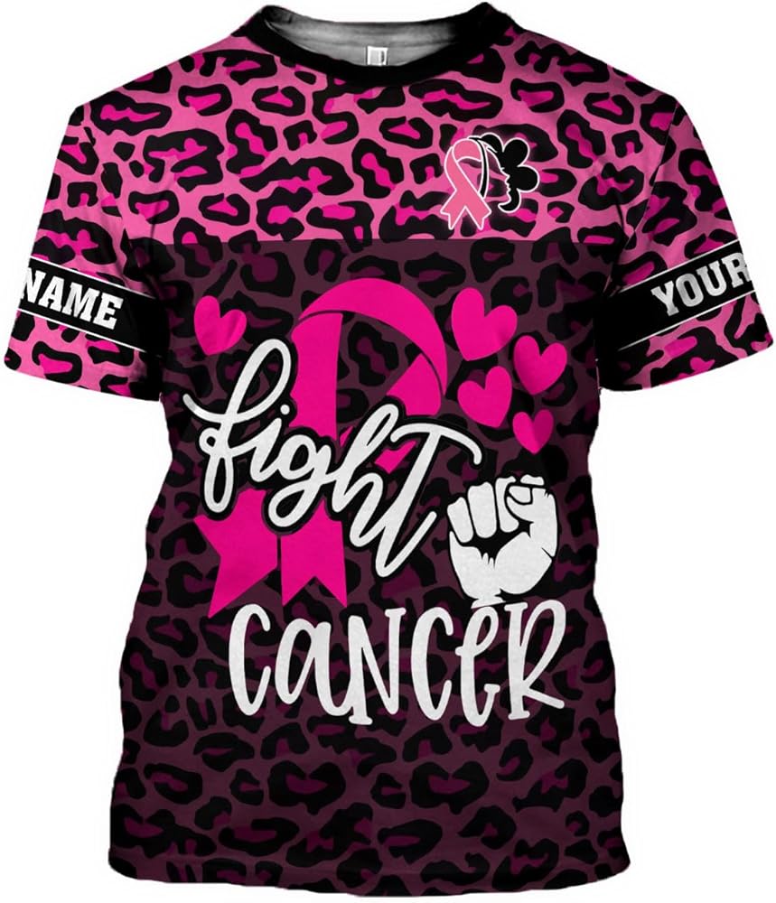 Cheap Custom 3D Pink Ribbon Breast Cancer Awareness Month ... custom t-shirts