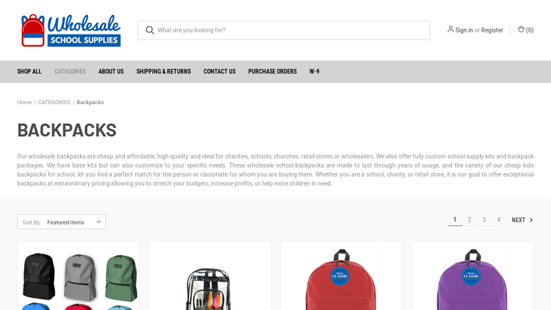 Cheap Wholesale Backpacks & Bulk School & Office Supplies