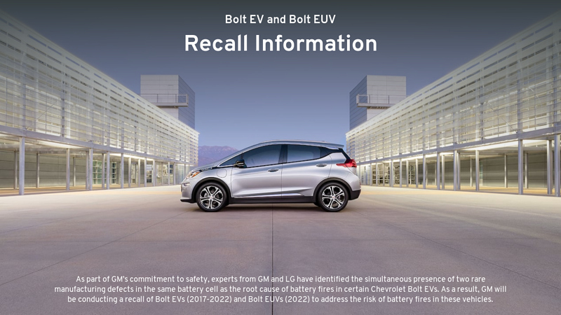 Chevy Bolt EV & EUV Recall