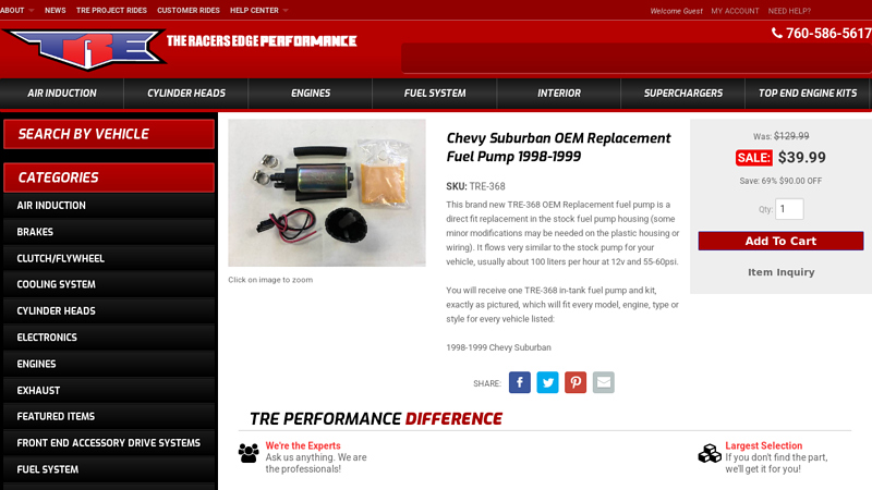 Chevy Suburban OEM Replacement Fuel Pumps 1998