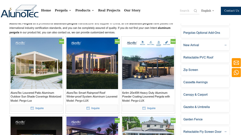 China aluminum pergola manufacturers ...