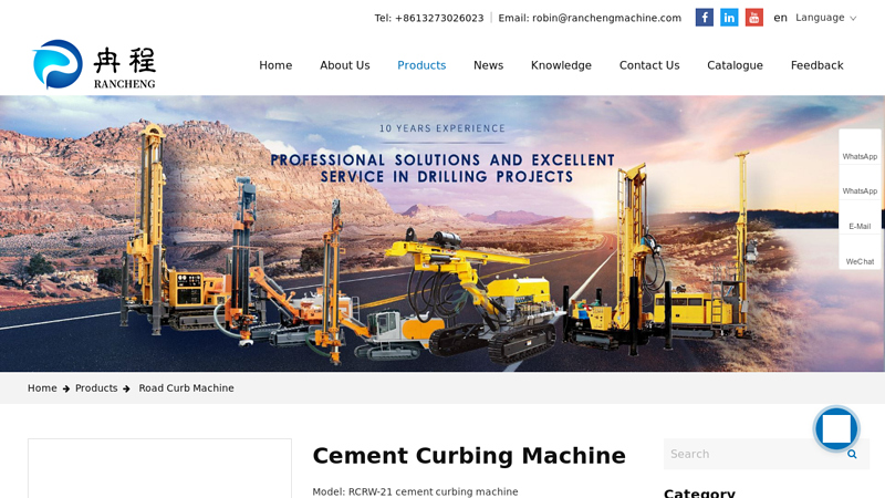 China Cement Curbing Machine Manufacturers, Suppliers, Factory