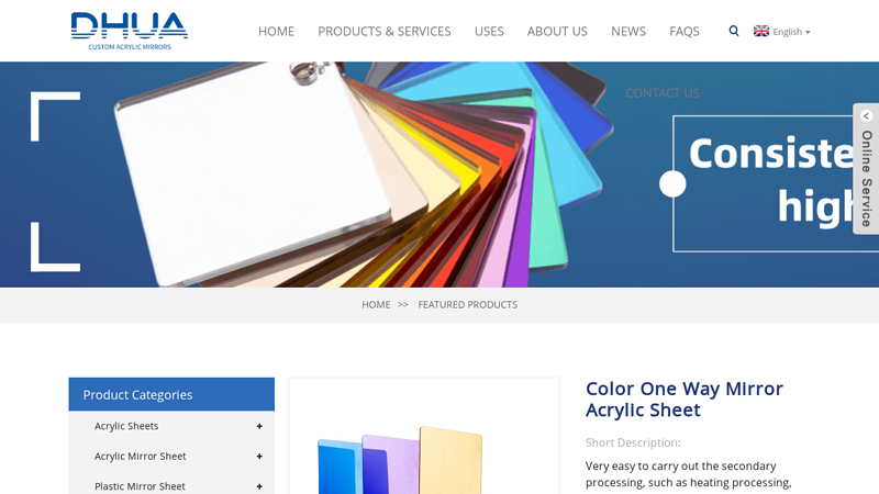 China Color One Way Mirror Acrylic Sheet factory and suppliers