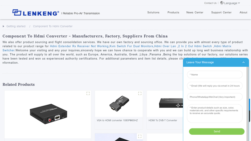 China Component To Hdmi Converter Manufacturers Suppliers ...