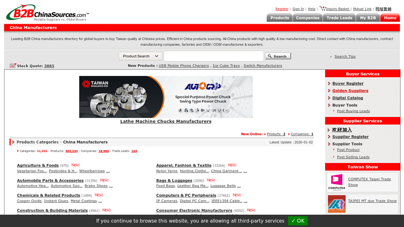 China Manufacturers On B2BChinaSources.Com For China ...