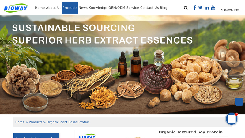 China Organic Textured Soy Protein Suppliers, Manufacturers, Factory