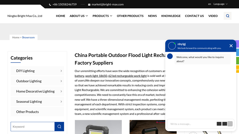 China Portable Outdoor Flood Light Rechargeable Manufacturers ...