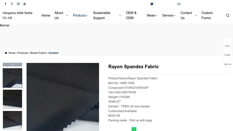 China Rayon Spandex Fabric Manufacturers and Suppliers