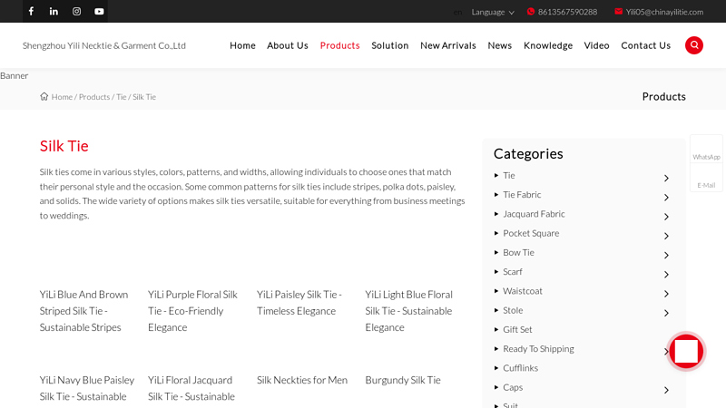 China Silk Tie Manufacturers & Suppliers & Factory