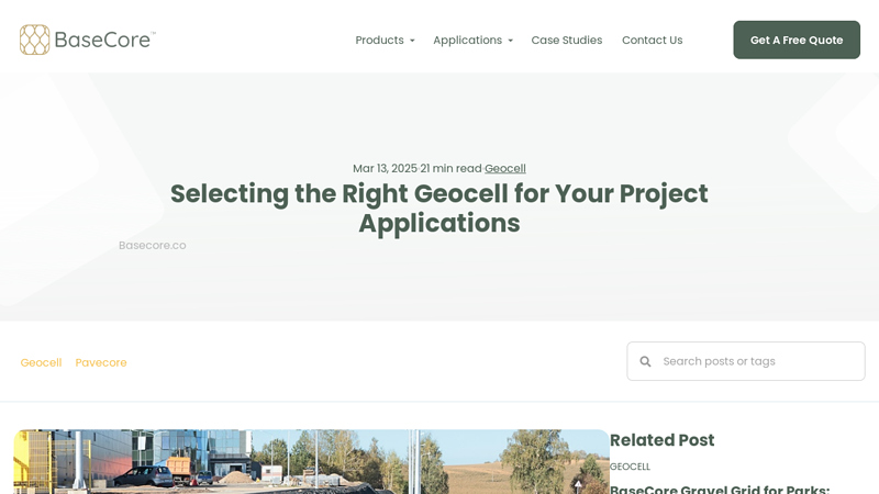 Choosing the Right Geocell for Your Project Applications