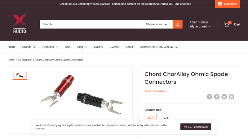 Chord ChorAlloy Ohmic Spade Connectors
