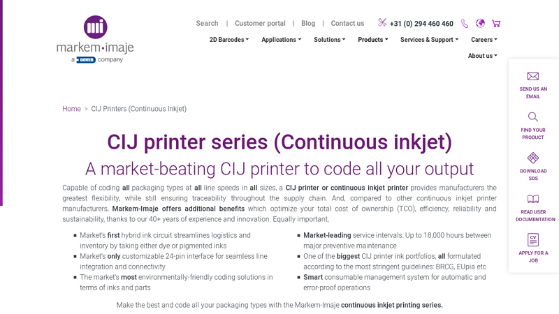 CIJ printer series (Continuous inkjet)