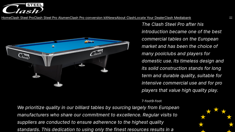 Clash Steel Pro Pool table? Official Dealer