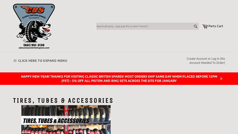 Classic British Motorcycle Tires & Tubes