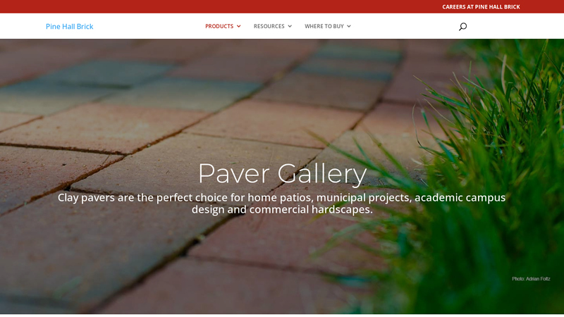 Clay pavers from Pine Hall Brick in a range of colors and styles