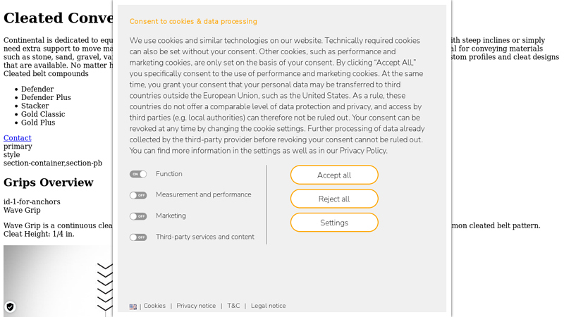 Cleated Conveyor Belts Americas