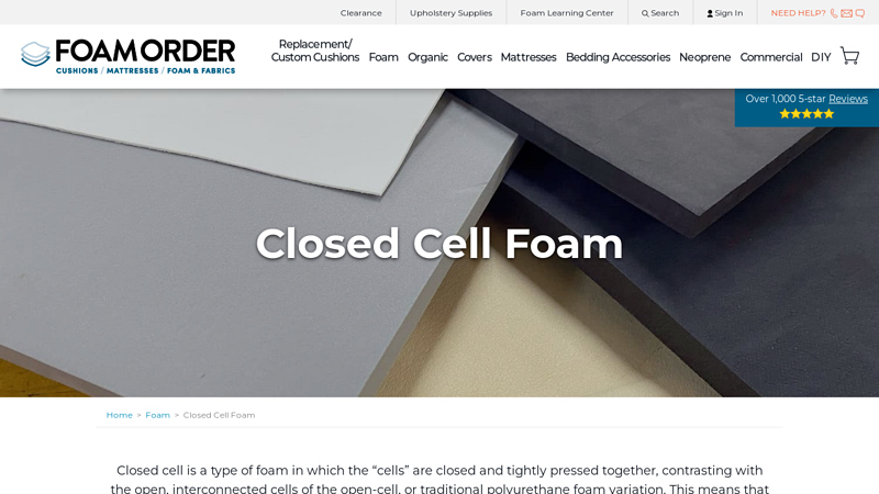 Closed Cell Foam & Padding, EVA & Polyethylene Foam