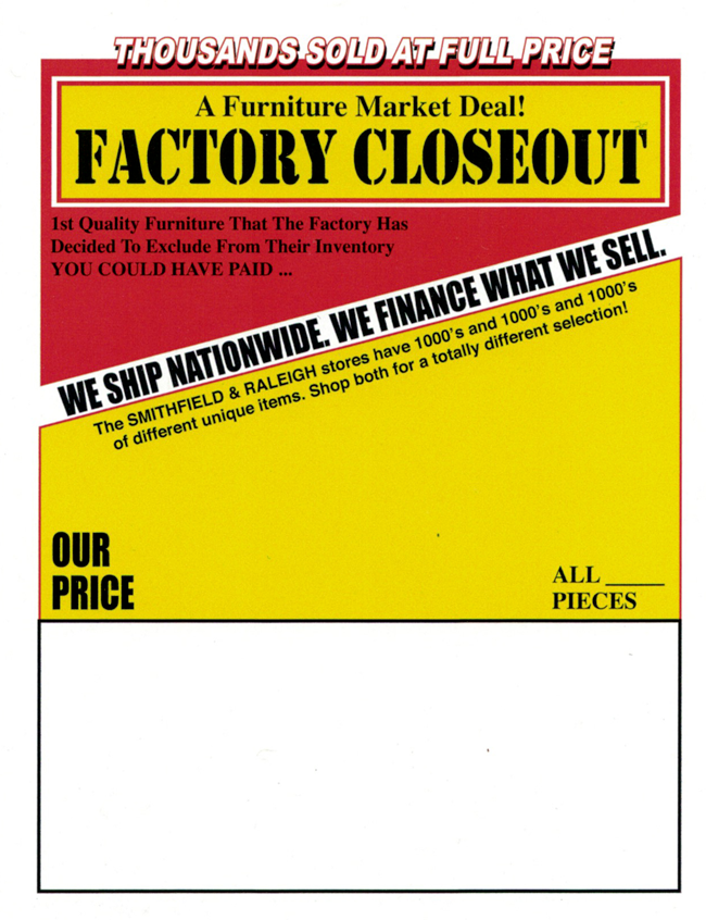 Closeout & Clearance Blowout