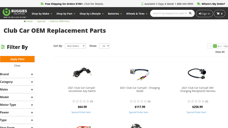 Club Car OEM Replacement Parts
