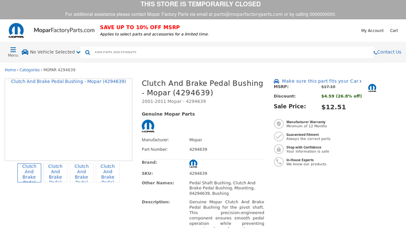 Clutch And Brake Pedal Bushing