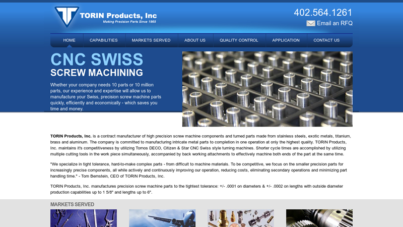 CNC Swiss Screw Machining Products