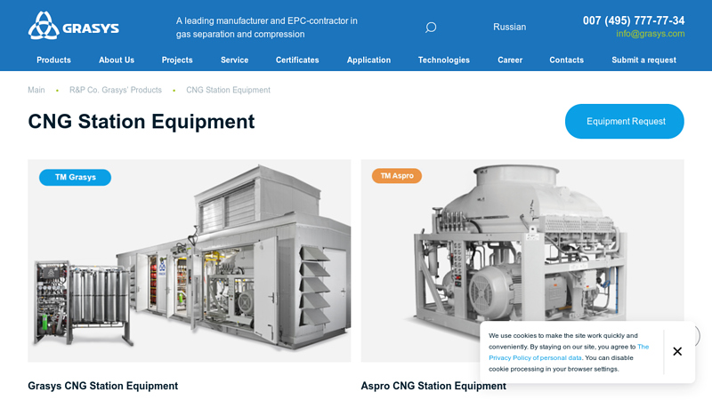 CNG station equipment