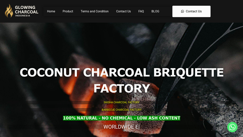 Coconut Charcoal Briquette Factory for Shisha and Barbecue ...