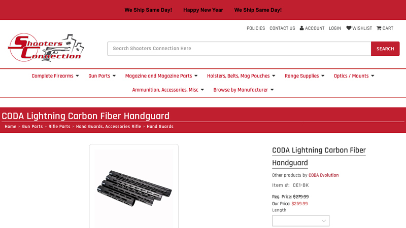CODA Lightning Carbon Fiber Handguard