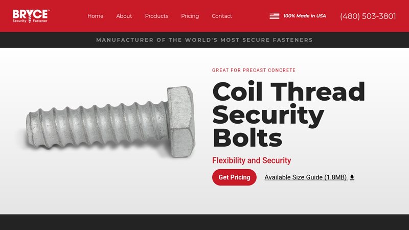 Coil Thread Security Bolts