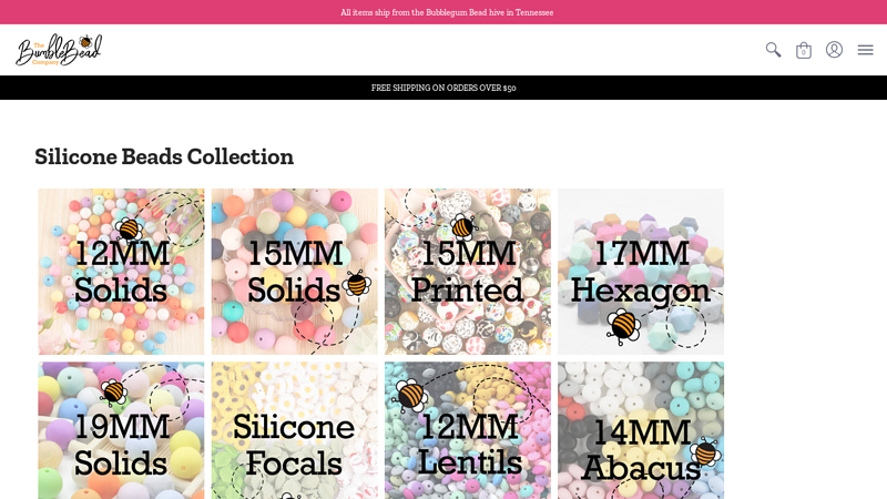 collection of silicone beads