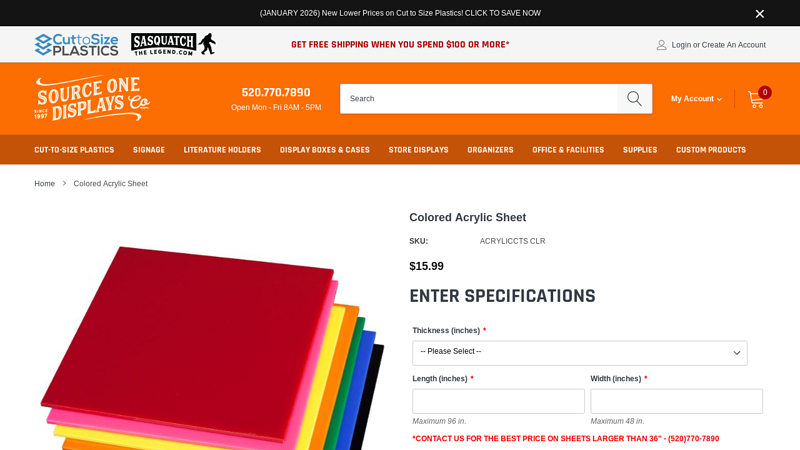 Colored Acrylic Sheet