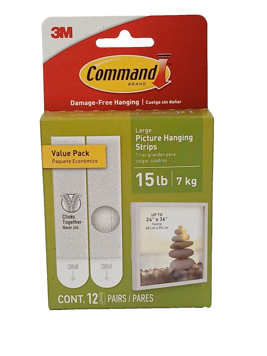 Command Picture Hanging Strips, Large, Removable, 0.75