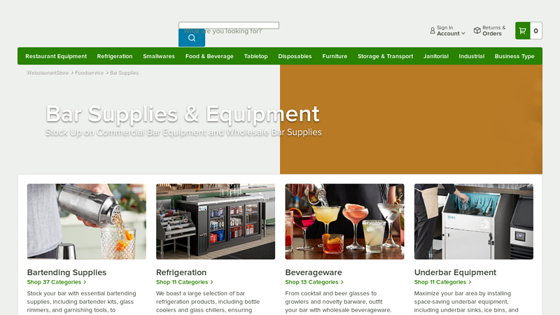 Commercial Bar Supplies & Equipment