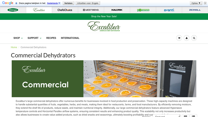 Commercial Dehydrators