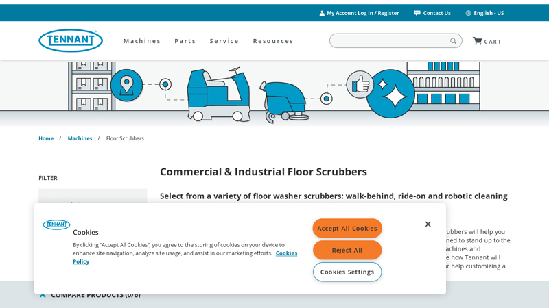 Commercial & Industrial Floor Scrubbers