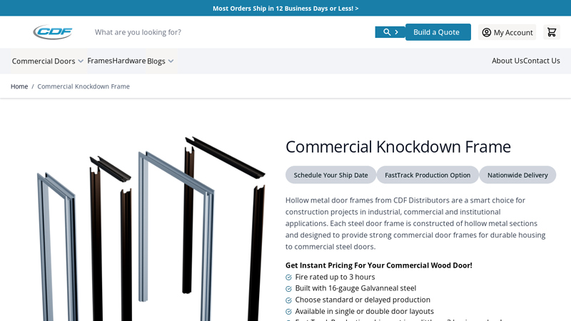 Commercial Knockdown Frame